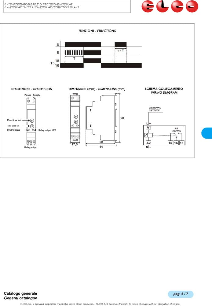 Elco Modular Multi Scale Timers - TEMS Series