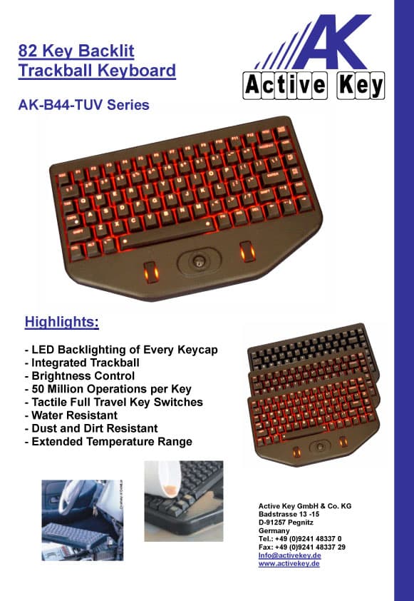 A range of Professional Trackball Keyboards with 50 million operations - Great