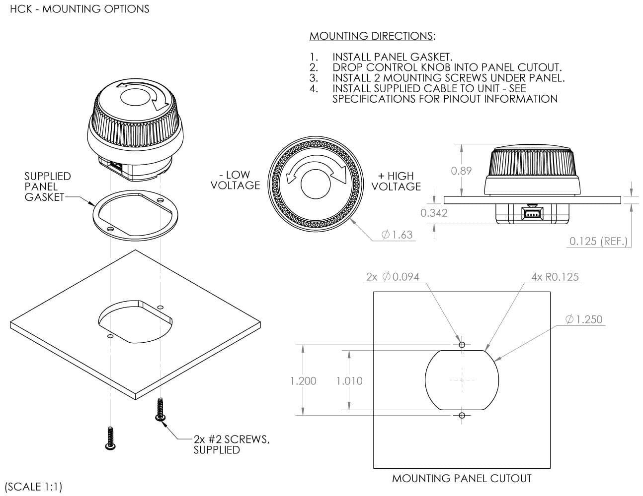Ruffy HCK Precision Hall Effect Control Knob Range