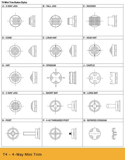 OTTO T4 4-Way Miniature Trim Switch Range