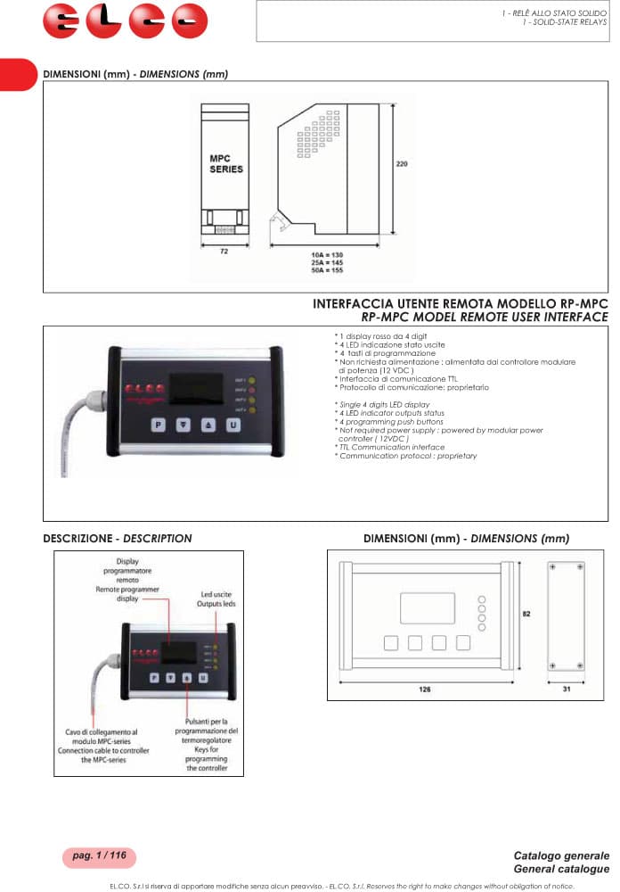 Elco Modular Power Controllers - MPC Series