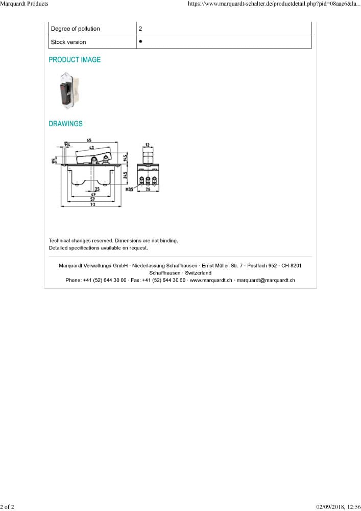 Marquardt Double & Three Pole Rocker Switches - Series 1352