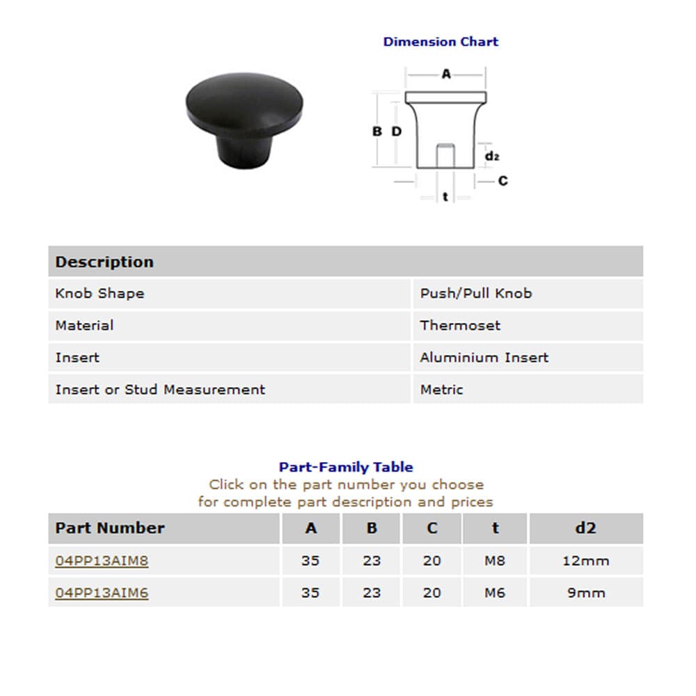 EHC Knobs - Control Knobs - Push Pull Knob Series
