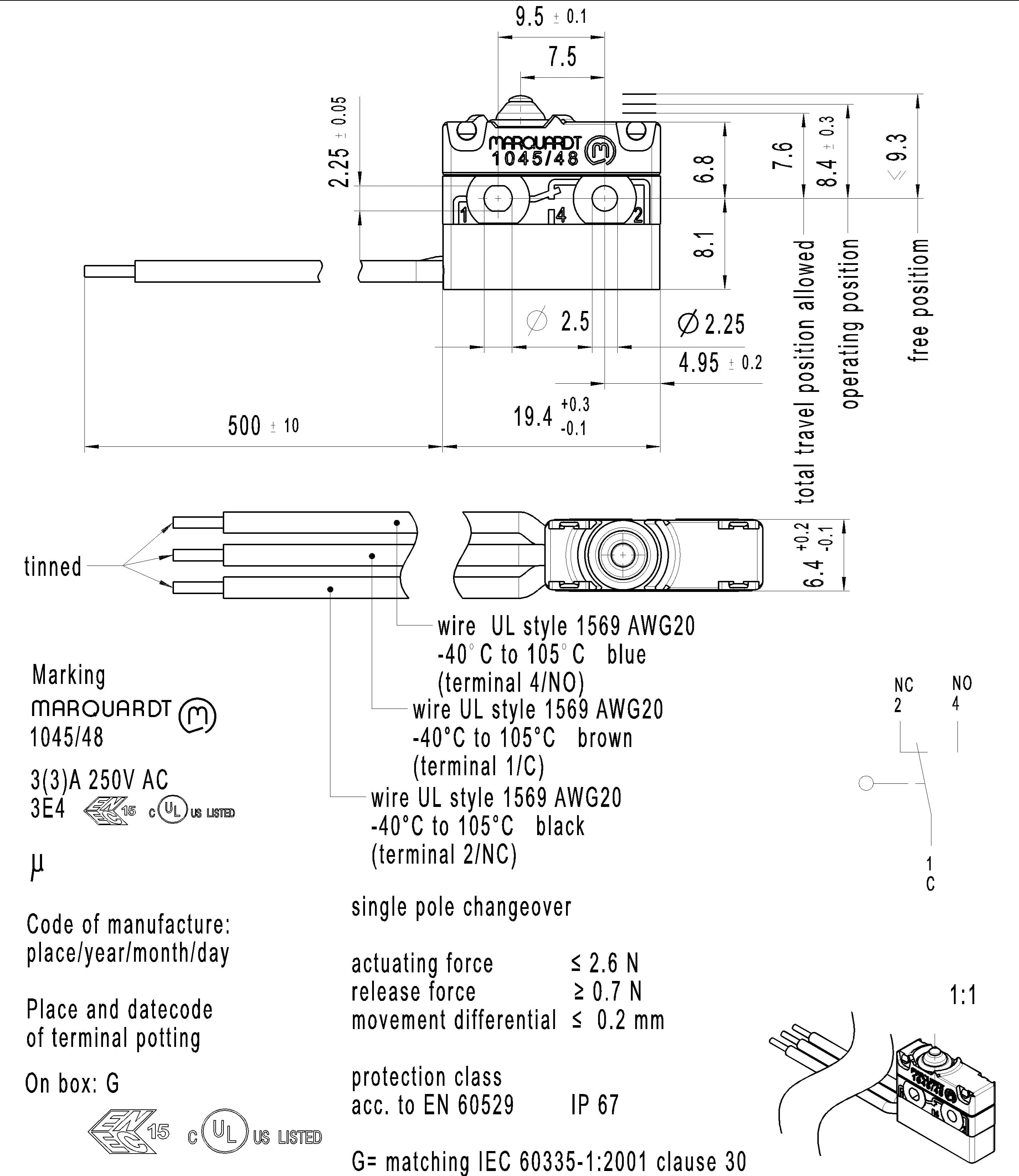 MQ 1048 switch wired