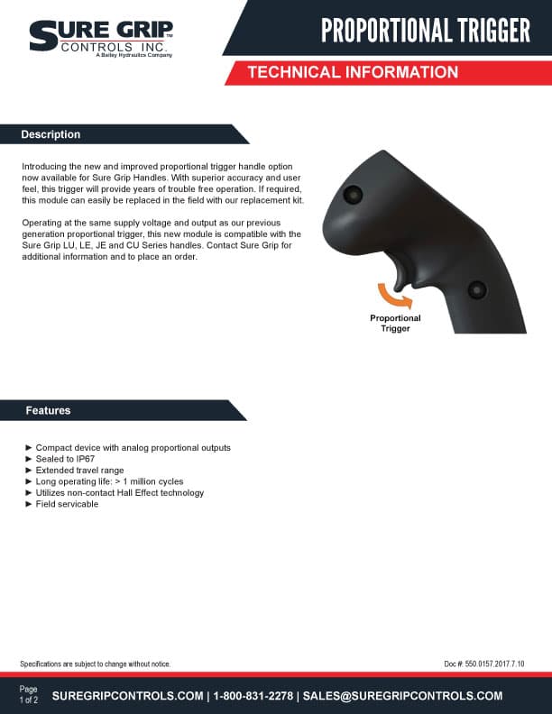 Sure Grip Proportional Trigger Handles